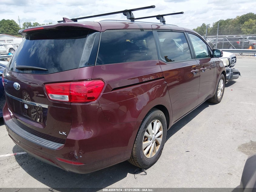 2017 Kia SEDONA VIN KNDMB5C12H6300872 IAAI salvage auction — NORMAL WEAR, Clear-Dealer Only (North Carolina), sold $1,050 on 2026-07-29 (photo 4)