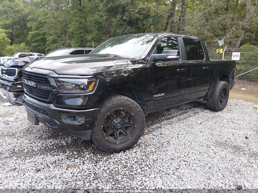 2019 Ram 1500 VIN 1C6SRFFT7KN826683 IAAI salvage auction — SIDE, Salvage Title, sold $9,400 on 2026-08-01 (photo 2)