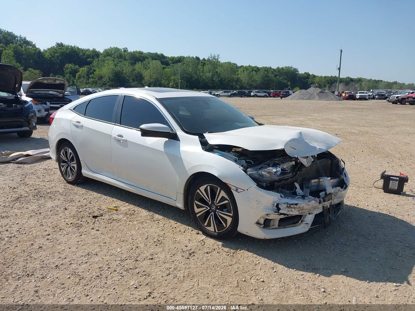 2018 Honda Civic VIN JHMFC1F35JX005520 IAAI salvage auction — FRONT END, Salvage Title, sold $1,300 on 2026-08-02 (photo 1)