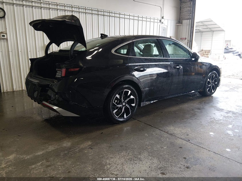 2025 Hyundai Sonata VIN KMHL64JA7SA496496 IAAI salvage auction — REAR END, Salvage Title, sold $7,025 on 2026-07-15 (photo 4)