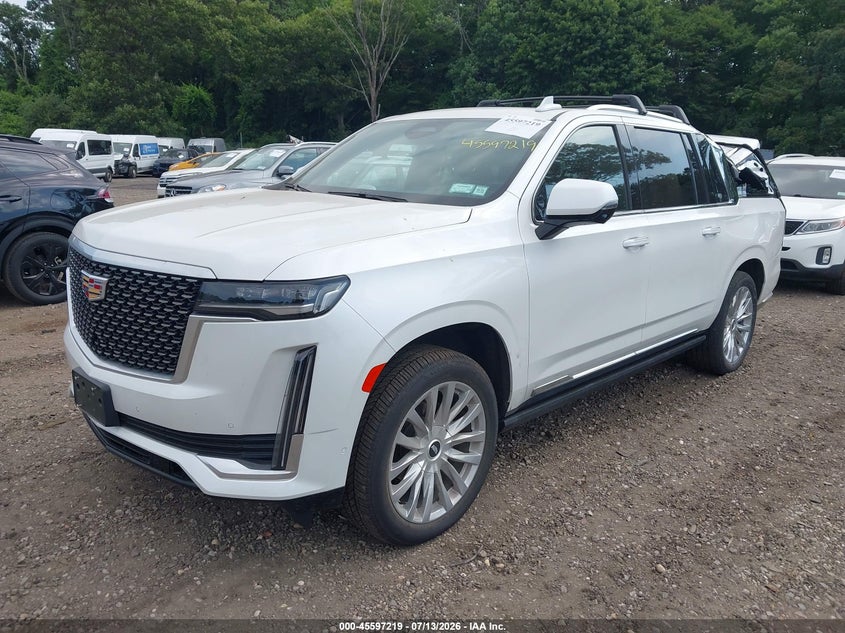 2023 Cadillac Escalade VIN 1GYS4LKL8PR446550 IAAI salvage auction — STORM DAMAGE, Mv-907A (New York), sold $35,400 on 2026-07-30 (photo 2)