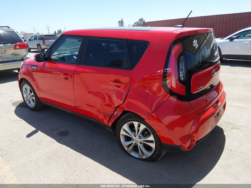2016 Kia Soul VIN KNDJX3A54G7867396 IAAI salvage auction — LEFT REAR, Salvage Title, sold $1,300 on 2026-07-29 (photo 3)