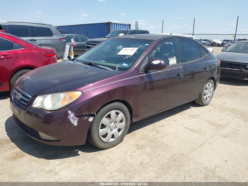 2008 Hyundai Elantra VIN KMHDU46D58U388852 IAAI salvage auction — NORMAL WEAR, Original (Texas), sold $100 on 2026-07-28 (photo 2)