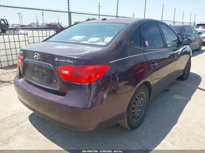 2008 Hyundai Elantra VIN KMHDU46D58U388852 IAAI salvage auction — NORMAL WEAR, Original (Texas), sold $100 on 2026-07-28 (photo 4)