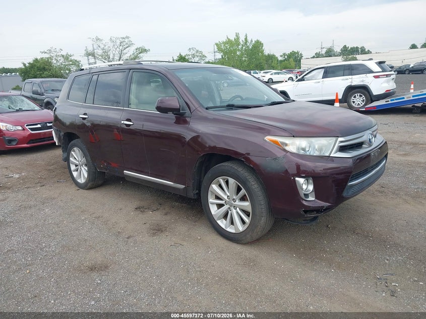 2012 Toyota Highlander VIN JTEDC3EH1C2009223 IAAI salvage auction — REAR END, Salvage Title, sold $850 on 2026-07-21 (photo 1)