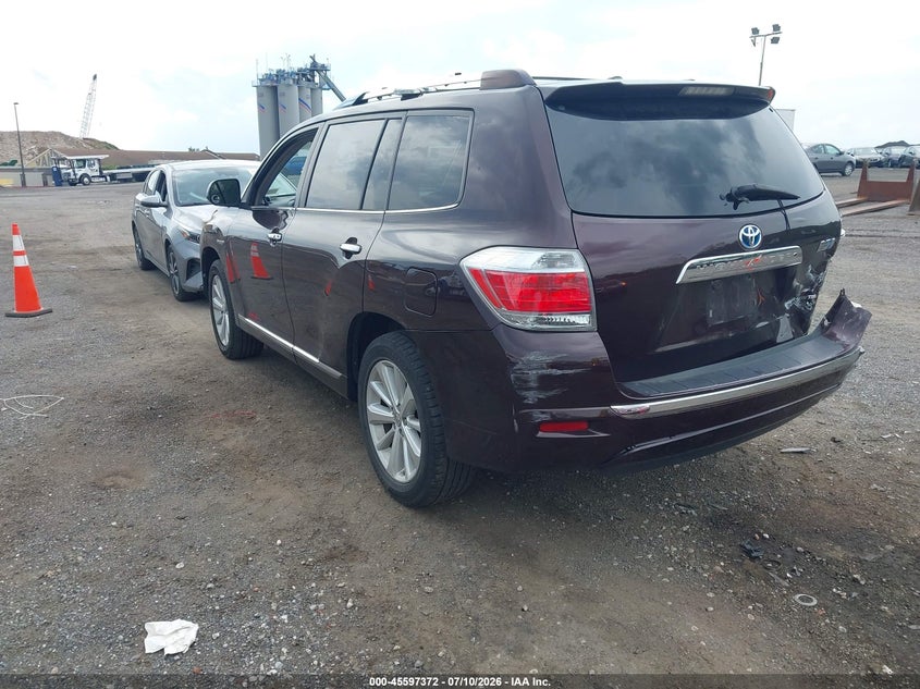 2012 Toyota Highlander VIN JTEDC3EH1C2009223 IAAI salvage auction — REAR END, Salvage Title, sold $850 on 2026-07-21 (photo 3)