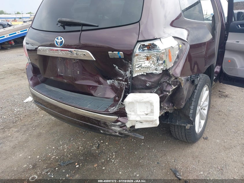 2012 Toyota Highlander VIN JTEDC3EH1C2009223 IAAI salvage auction — REAR END, Salvage Title, sold $850 on 2026-07-21 (photo 6)