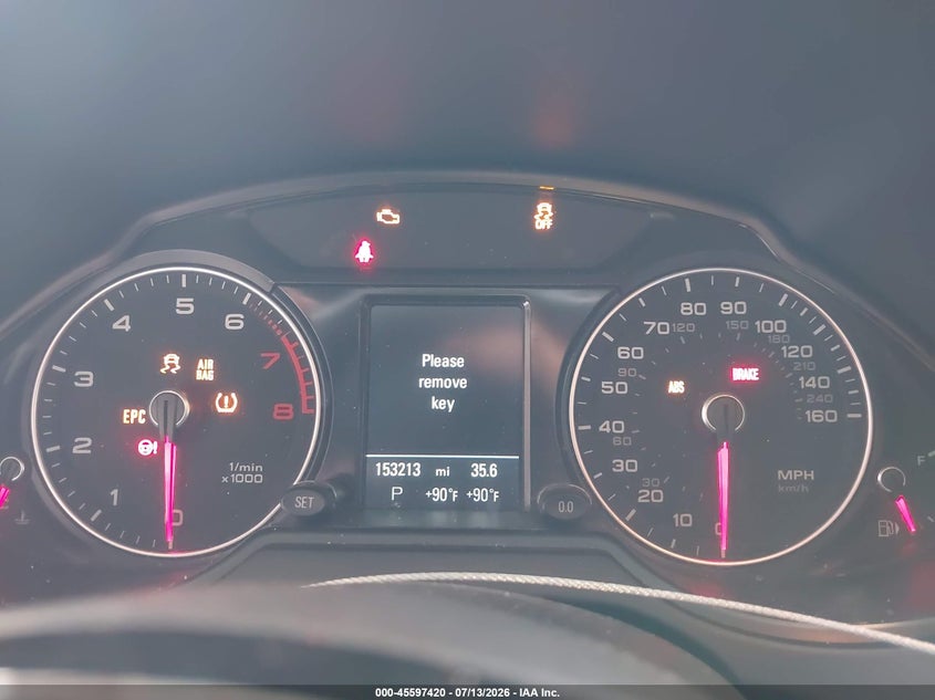 2016 Audi Q5 VIN WA1L2AFP7GA025834 IAAI salvage auction — NORMAL WEAR, Clear - Dealer Only (California), sold $675 on 2026-07-28 (photo 7)