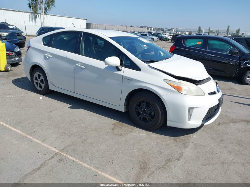 2013 Toyota Prius VIN JTDKN3DU6D5633698 IAAI salvage auction — LEFT FRONT, Salvage (California), sold $1,350 on 2026-07-29 (photo 1)