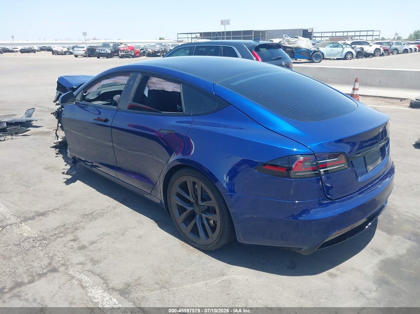 2022 Tesla Model s VIN 5YJSA1E57NF493510 IAAI salvage auction — LEFT FRONT, Salvage (Arizona), sold $7,600 on 2026-07-23 (photo 3)