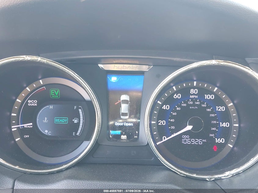2011 Hyundai Sonata hybrid VIN KMHEC4A41BA003827 IAAI salvage auction — NORMAL WEAR, Clear - Dealer Only (California), sold $1,000 on 2026-07-29 (photo 7)