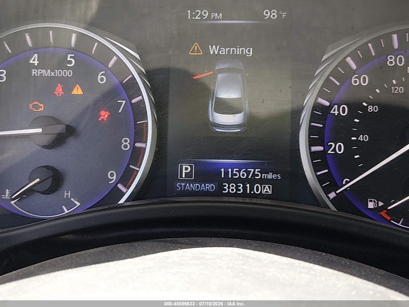 2014 Infiniti Q50 VIN JN1BV7AP8EM687522 IAAI salvage auction — FRONT END, Salvage Title, sold $25 on 2026-07-24 (photo 7)