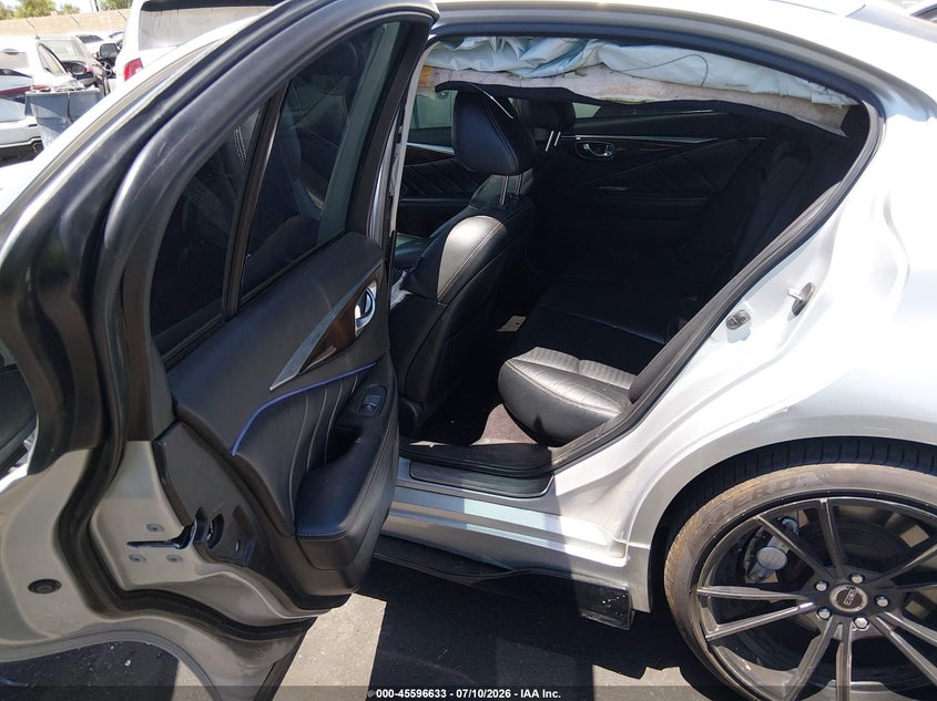 2014 Infiniti Q50 VIN JN1BV7AP8EM687522 IAAI salvage auction — FRONT END, Salvage Title, sold $25 on 2026-07-24 (photo 8)