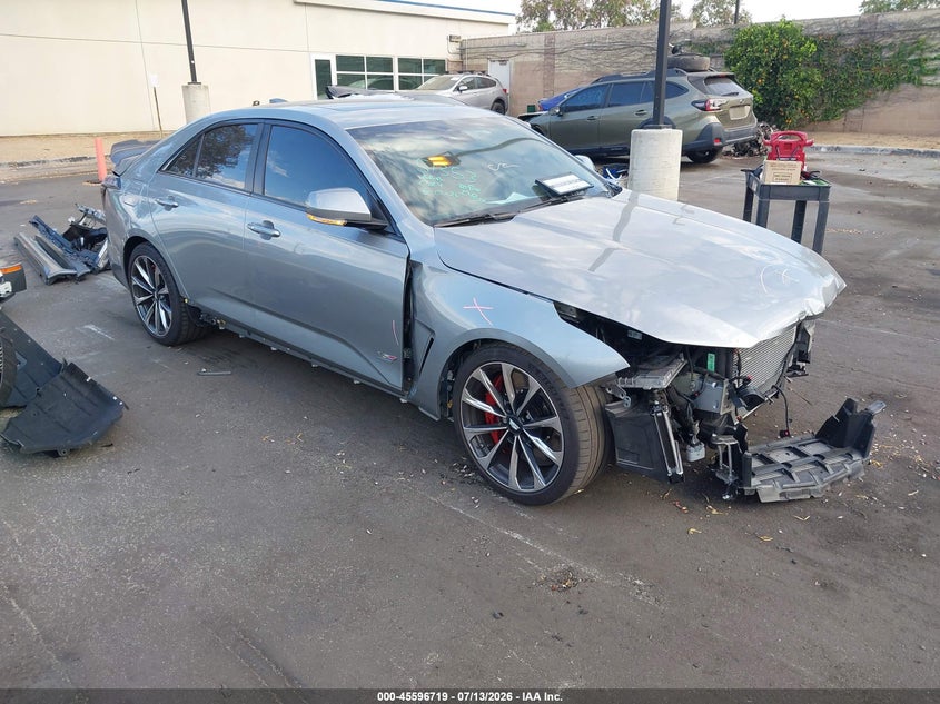 2024 Cadillac Ct4-v VIN 1G6D75RPXR0410279 IAAI salvage auction — FRONT END, Salvage Certificate (California), sold $6,600 on 2026-07-24 (photo 1)