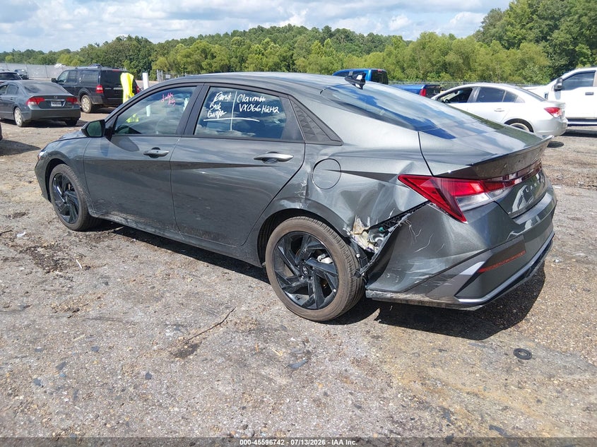 2026 Hyundai Elantra VIN KMHLM4DG9TU236624 IAAI salvage auction — LEFT REAR, Salvage Title, sold $13,800 on 2026-07-15 (photo 3)