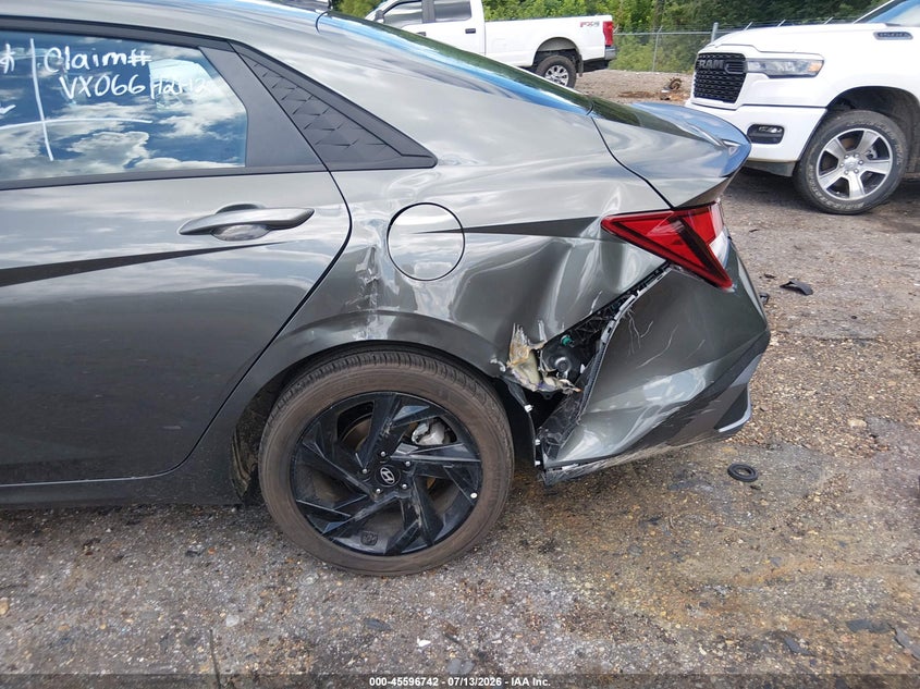 2026 Hyundai Elantra VIN KMHLM4DG9TU236624 IAAI salvage auction — LEFT REAR, Salvage Title, sold $13,800 on 2026-07-15 (photo 6)