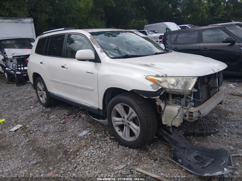 2012 Toyota Highlander VIN 5TDYK3EH1CS083808 IAAI salvage auction — FRONT END, Salvage (Tennessee), sold $2,300 on 2026-07-30 (photo 1)