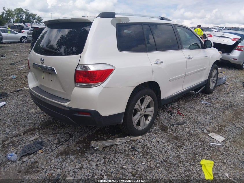 2012 Toyota Highlander VIN 5TDYK3EH1CS083808 IAAI salvage auction — FRONT END, Salvage (Tennessee), sold $2,300 on 2026-07-30 (photo 4)