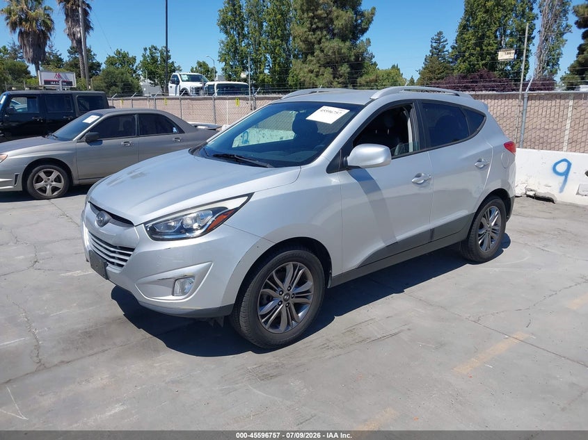 2014 Hyundai Tucson VIN KM8JU3AG4EU805839 IAAI salvage auction — NORMAL WEAR, Clear - Dealer Only (California), sold $2,050 on 2026-07-27 (photo 2)