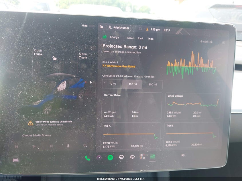 2023 Tesla Model y VIN 7SAYGAEE6PF779816 IAAI salvage auction — HAIL, Salvage (Ohio), sold $8,800 on 2026-08-25 (photo 7)