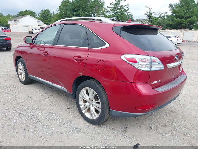 2010 Lexus Rx 450h VIN JTJBC1BAXA2008055 IAAI salvage auction — SIDE, Clear (Pennsylvania), sold $2,700 on 2026-07-28 (photo 3)