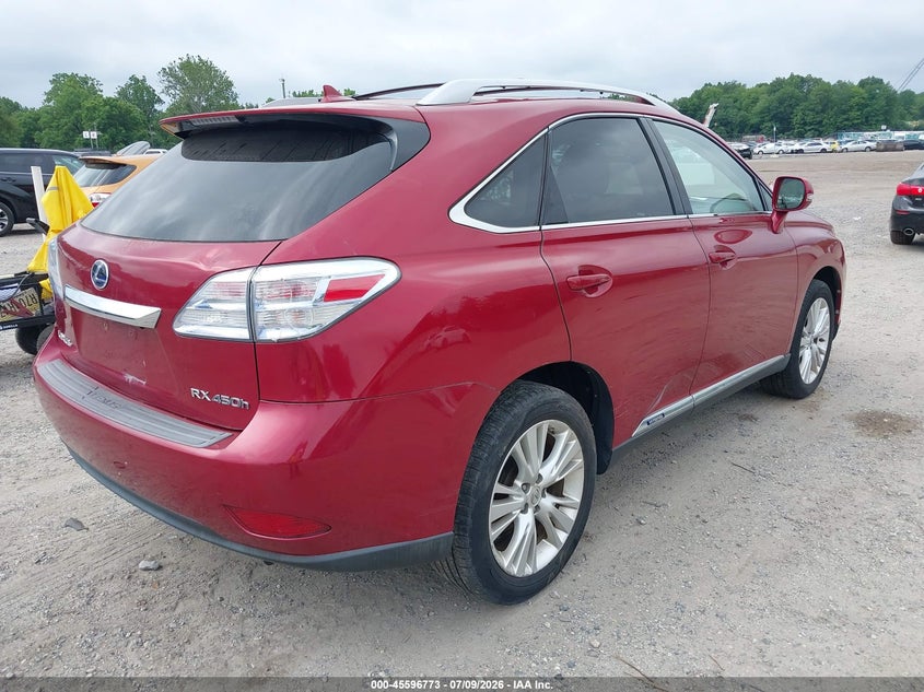 2010 Lexus Rx 450h VIN JTJBC1BAXA2008055 IAAI salvage auction — SIDE, Clear (Pennsylvania), sold $2,700 on 2026-07-28 (photo 4)