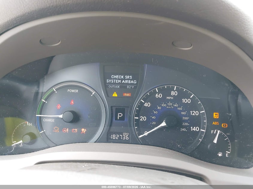 2010 Lexus Rx 450h VIN JTJBC1BAXA2008055 IAAI salvage auction — SIDE, Clear (Pennsylvania), sold $2,700 on 2026-07-28 (photo 7)