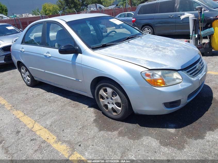 2008 Kia Spectra VIN KNAFE122485496500 IAAI salvage auction — NORMAL WEAR, Clear - Dealer Only (California), sold $100 on 2026-07-21 (photo 1)