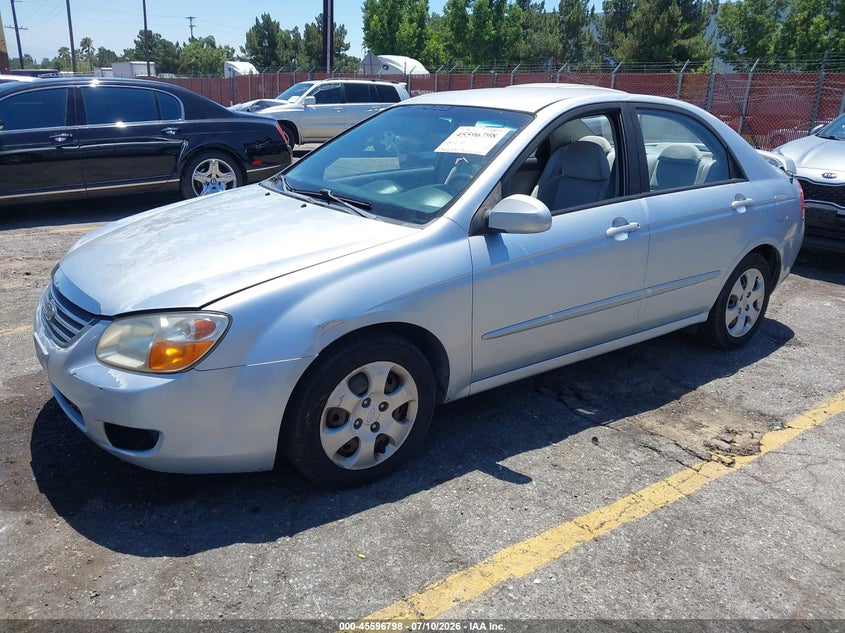2008 Kia Spectra VIN KNAFE122485496500 IAAI salvage auction — NORMAL WEAR, Clear - Dealer Only (California), sold $100 on 2026-07-21 (photo 2)