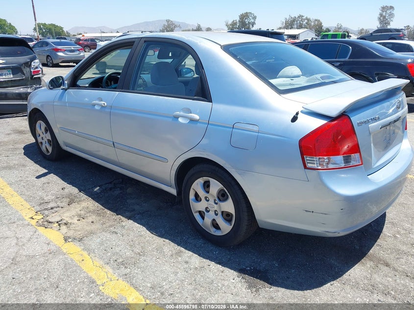 2008 Kia Spectra VIN KNAFE122485496500 IAAI salvage auction — NORMAL WEAR, Clear - Dealer Only (California), sold $100 on 2026-07-21 (photo 3)