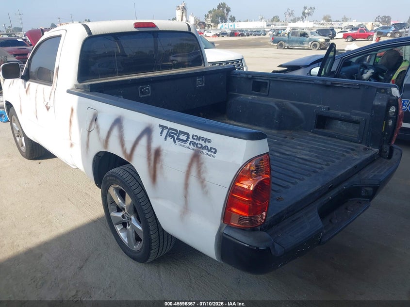 2007 Toyota Tacoma VIN 5TENX22NX7Z363146 IAAI salvage auction — VANDALISM, Salvage (California), sold $2,650 on 2026-07-29 (photo 6)