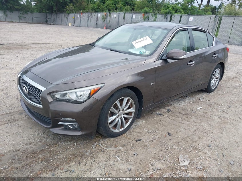 2016 Infiniti Q50 VIN JN1EV7AR7GM343617 IAAI salvage auction — UNKNOWN, Clear (Pennsylvania), sold $2,900 on 2026-07-28 (photo 2)