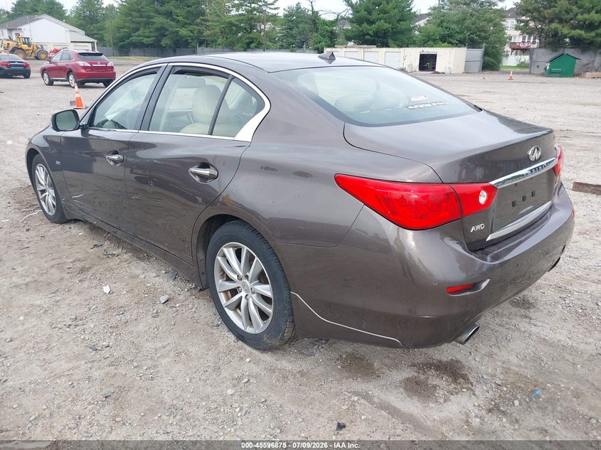 2016 Infiniti Q50 VIN JN1EV7AR7GM343617 IAAI salvage auction — UNKNOWN, Clear (Pennsylvania), sold $2,900 on 2026-07-28 (photo 3)