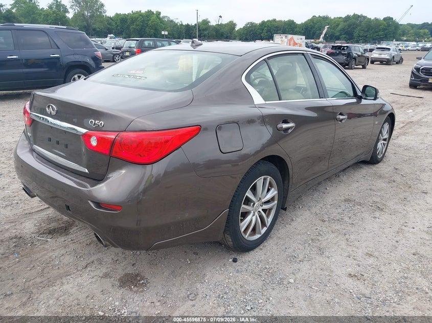 2016 Infiniti Q50 VIN JN1EV7AR7GM343617 IAAI salvage auction — UNKNOWN, Clear (Pennsylvania), sold $2,900 on 2026-07-28 (photo 4)