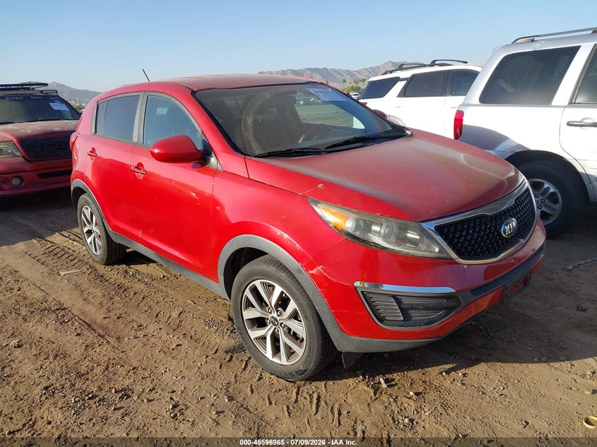 2014 Kia Sportage VIN KNDPB3AC6E7644698 IAAI salvage auction — NORMAL WEAR, Restored (Arizona), sold $1,000 on 2026-07-28 (photo 1)