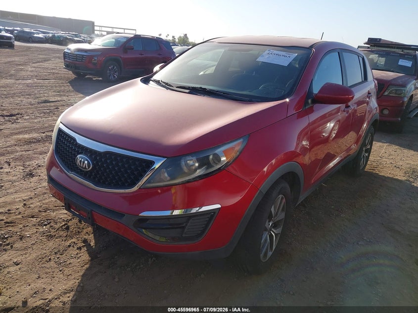 2014 Kia Sportage VIN KNDPB3AC6E7644698 IAAI salvage auction — NORMAL WEAR, Restored (Arizona), sold $1,000 on 2026-07-28 (photo 2)