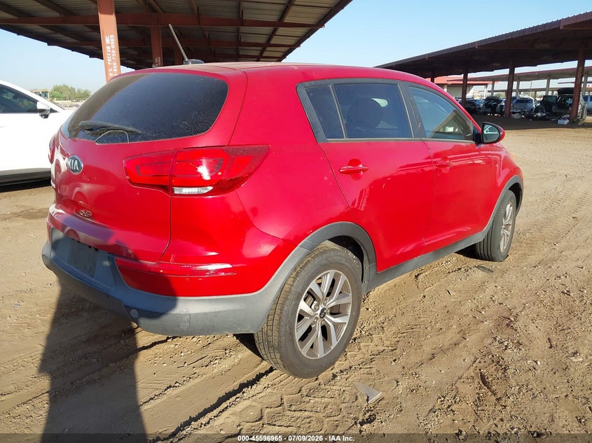 2014 Kia Sportage VIN KNDPB3AC6E7644698 IAAI salvage auction — NORMAL WEAR, Restored (Arizona), sold $1,000 on 2026-07-28 (photo 4)