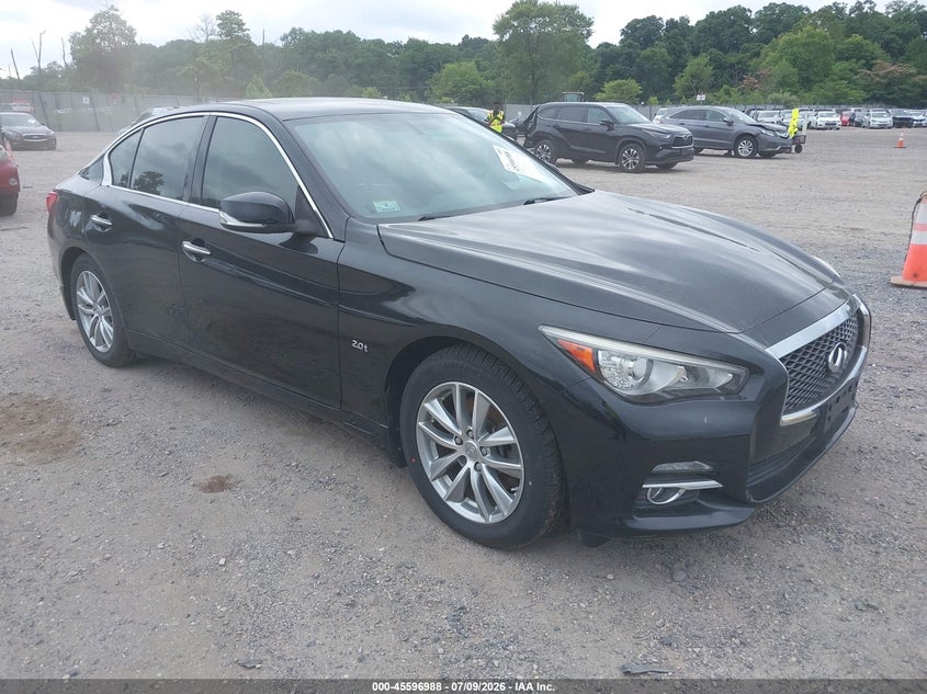 2016 Infiniti Q50 VIN JN1CV7AR6GM253642 IAAI salvage auction — WATER/FLOOD, Salvage (Pennsylvania), sold $2,250 on 2026-07-28 (photo 1)