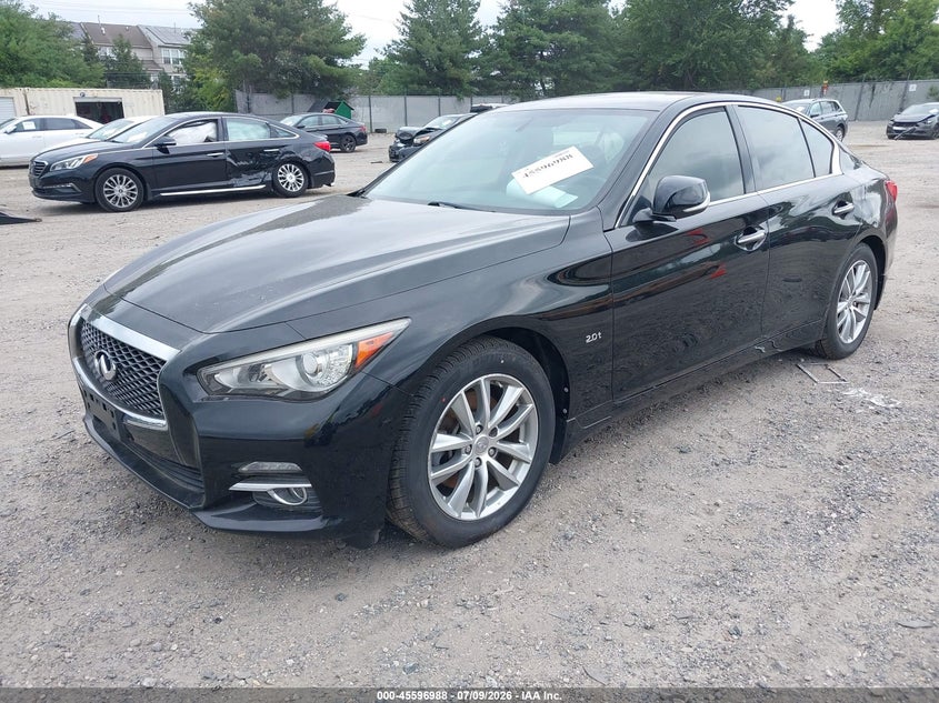 2016 Infiniti Q50 VIN JN1CV7AR6GM253642 IAAI salvage auction — WATER/FLOOD, Salvage (Pennsylvania), sold $2,250 on 2026-07-28 (photo 2)