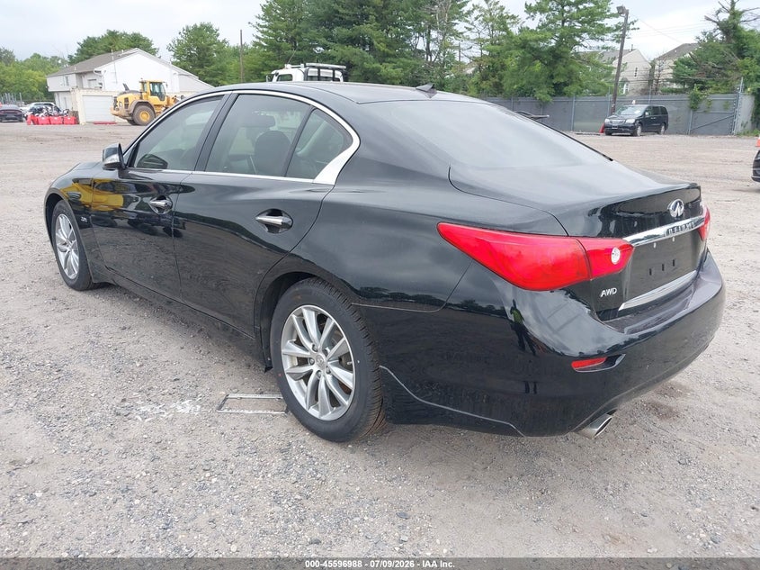 2016 Infiniti Q50 VIN JN1CV7AR6GM253642 IAAI salvage auction — WATER/FLOOD, Salvage (Pennsylvania), sold $2,250 on 2026-07-28 (photo 3)
