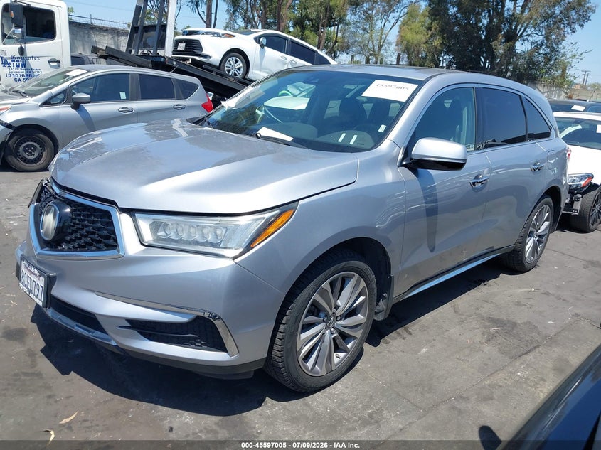 2017 Acura Mdx VIN 5J8YD3H5XHL000429 IAAI salvage auction — FRONT END, Salvage Certificate (California), sold $6,800 on 2026-07-31 (photo 2)