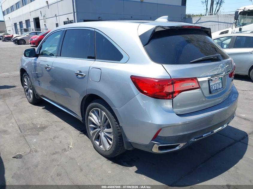 2017 Acura Mdx VIN 5J8YD3H5XHL000429 IAAI salvage auction — FRONT END, Salvage Certificate (California), sold $6,800 on 2026-07-31 (photo 3)