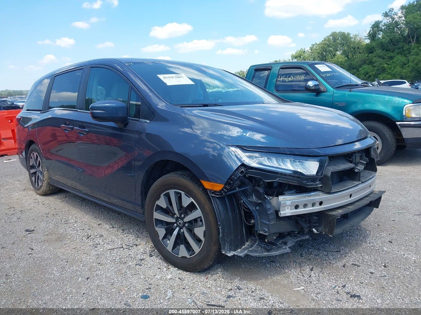 2025 Honda Odyssey VIN 5FNRL6H60SB058690 IAAI salvage auction — FRONT END, Enterprise Vehicles Clear Only (Minnesota), sold $15,050 on 2026-07-29 (photo 1)