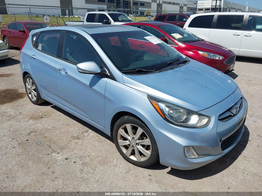 2013 Hyundai Accent VIN KMHCU5AE0DU078491 IAAI salvage auction — NORMAL WEAR, Original (Texas), sold $25 on 2026-07-21 (photo 1)