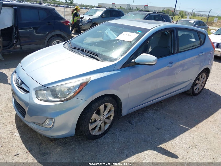 2013 Hyundai Accent VIN KMHCU5AE0DU078491 IAAI salvage auction — NORMAL WEAR, Original (Texas), sold $25 on 2026-07-21 (photo 2)