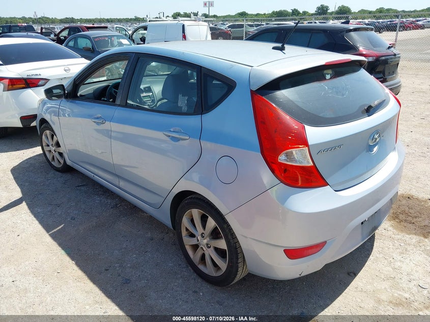 2013 Hyundai Accent VIN KMHCU5AE0DU078491 IAAI salvage auction — NORMAL WEAR, Original (Texas), sold $25 on 2026-07-21 (photo 3)