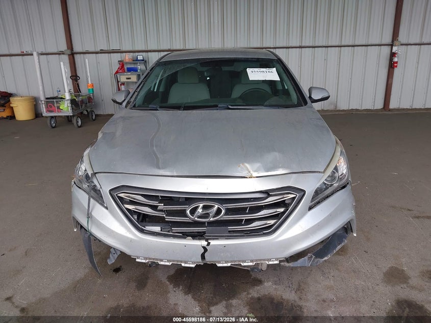 2015 Hyundai Sonata VIN 5NPE34AF8FH050423 IAAI salvage auction — FRONT END, Wait Title, sold $950 on 2026-09-03 (photo 6)