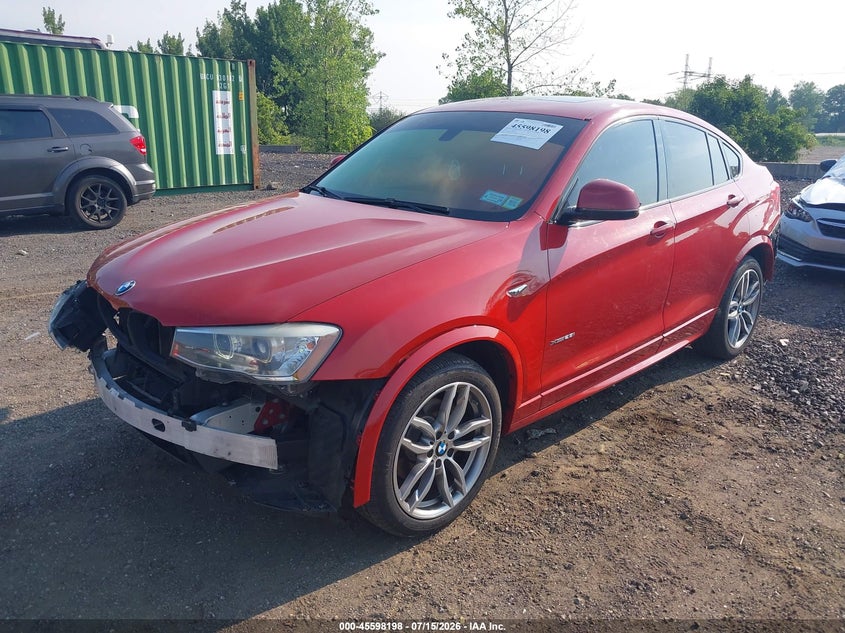 2016 BMW X4 VIN 5UXXW3C55G0R21399 IAAI salvage auction — FRONT & REAR, Mv-907A (New York), sold $1,050 on 2026-07-28 (photo 2)