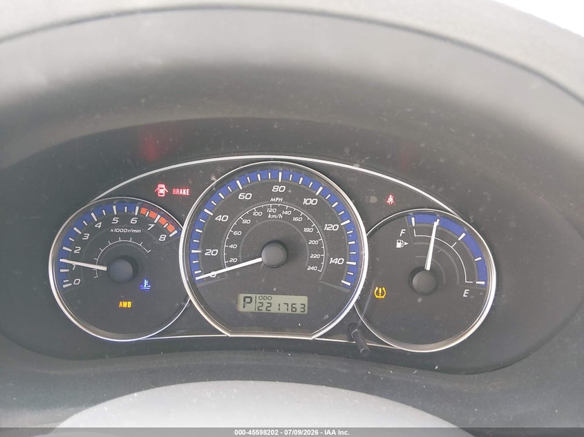 2010 Subaru Forester VIN JF2SH6BC7AH905450 IAAI salvage auction — NORMAL WEAR, Affidavit In Lieu Of Title - Non-Public (Washington), sold $425 on 2026-07-29 (photo 7)