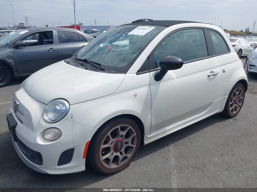 2013 Fiat 500 VIN 3C3CFFJH3DT633964 IAAI salvage auction — NORMAL WEAR, Clear - Dealer Only (California), sold $1,050 on 2026-07-30 (photo 2)